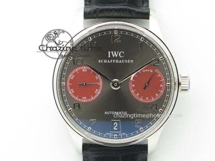 MIROTIME 0427 Sustainable Portuguese IW5444 SS White Dial RG Numbers On Brown Leather Strap A 7256